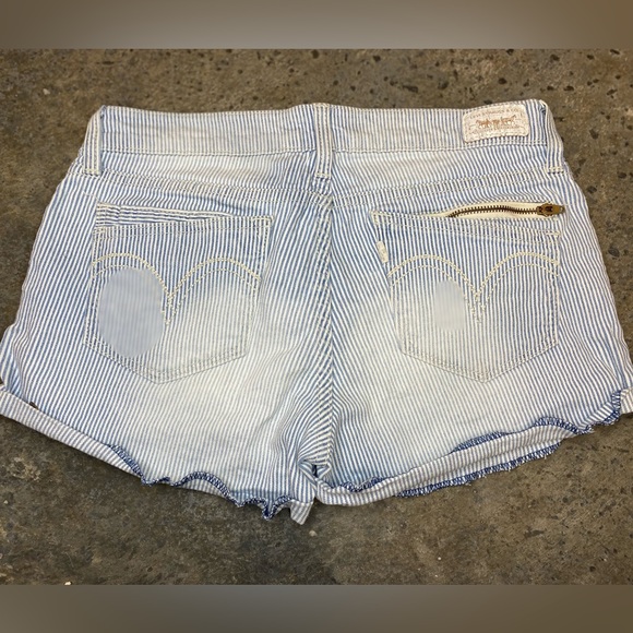 Levi’s‎ Jean Striped Shorts- Blue and White Size 5 - Picture 2 of 5